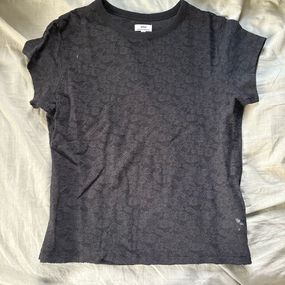 Women's Black Lace Top